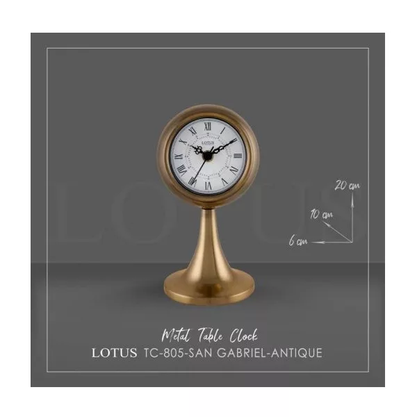 ساعت رومیزی لوتوس مدل TC-805-SAN GABRIEL-ANTIQUE