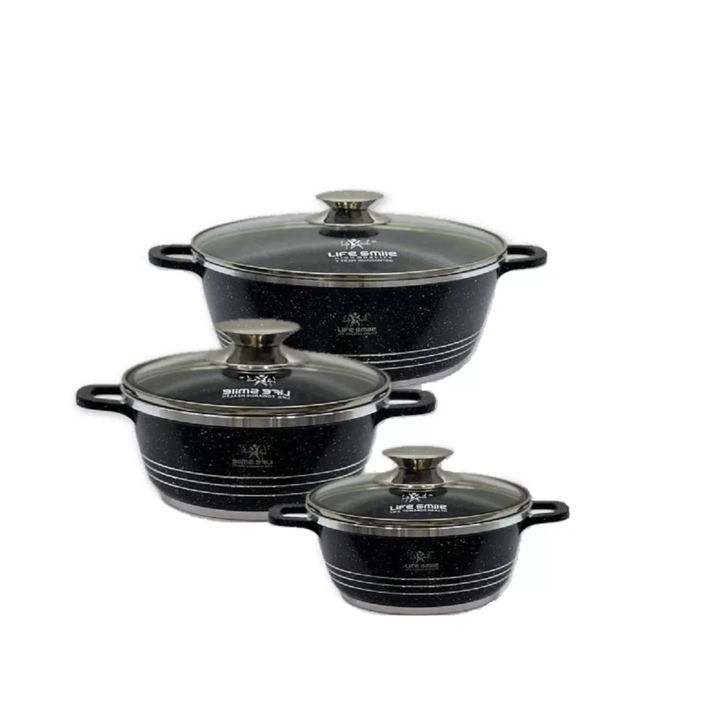 سرویس قابلمه گرانیتی 6 پارچه لایف اسمایل مدل LIFEP1762