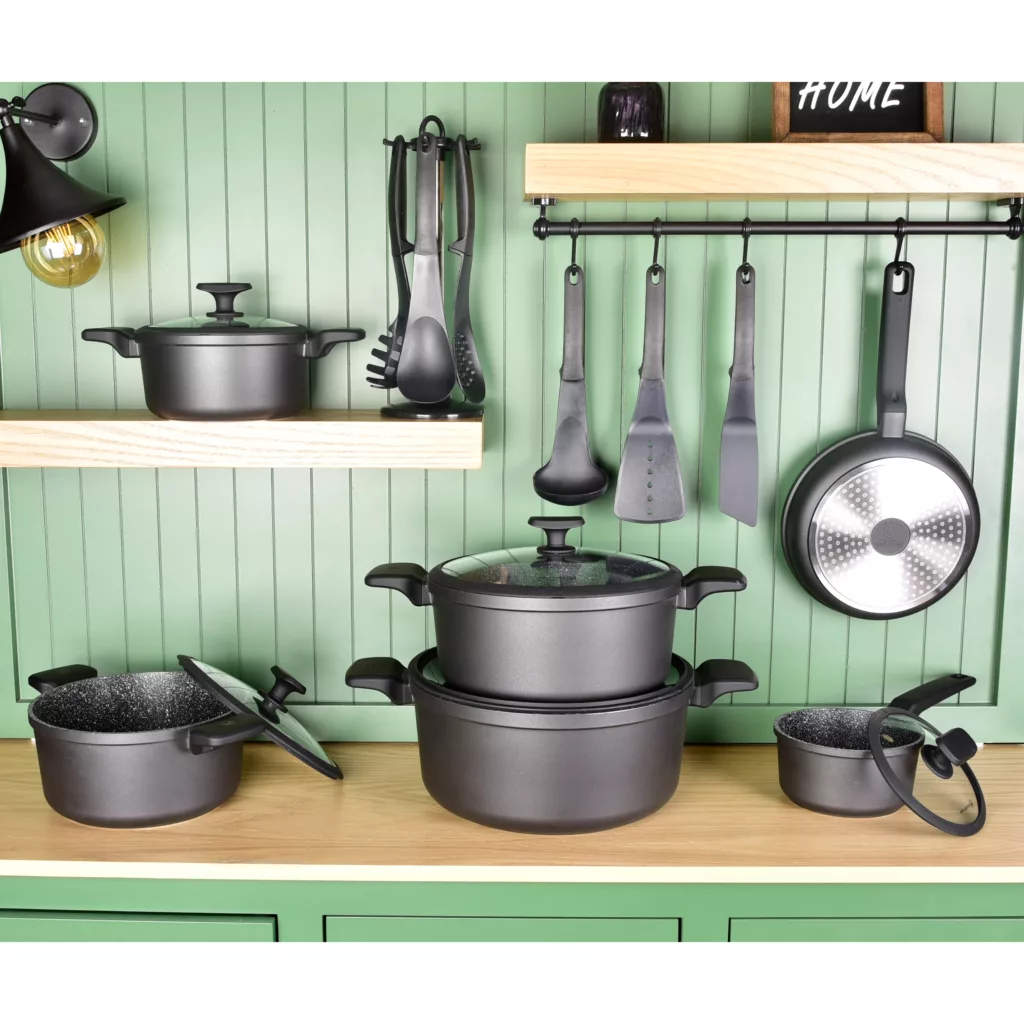 سرویس قابلمه و تابه گرانیتی 25 پارچه ولبرگ مدل B