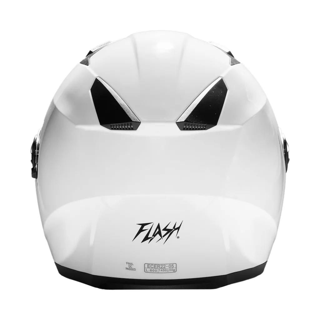 کلاه کاسکت بدون فک فلش مدل 868 glossy white