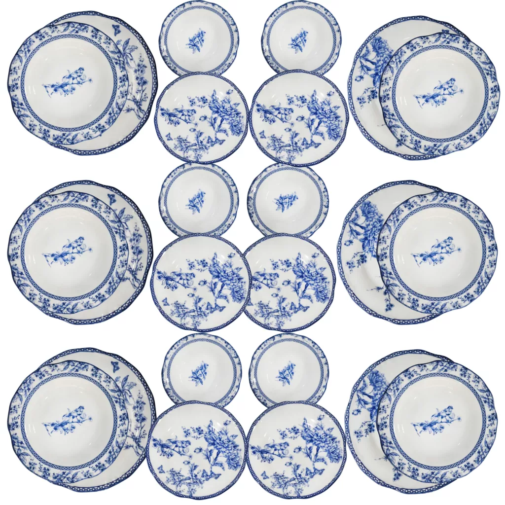 سرویس غذاخوری 24 پارچه 6 نفر میس بتی مدل BLUE LIFE