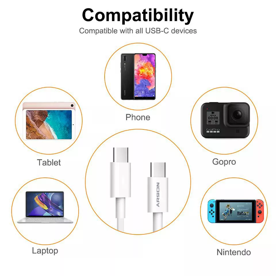 کابل تبدیل USB-C آرسون مدل AN-TC1 طول 1 متر
