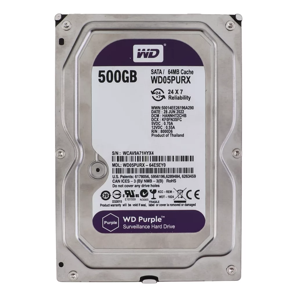 هارد دیسک اینترنال وسترن دیجیتال مدل WD05PURX ظرفیت 500 گیگابایت
