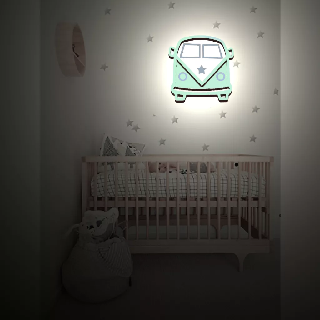 چراغ خواب اتاق کودک مدل فولکس واگن