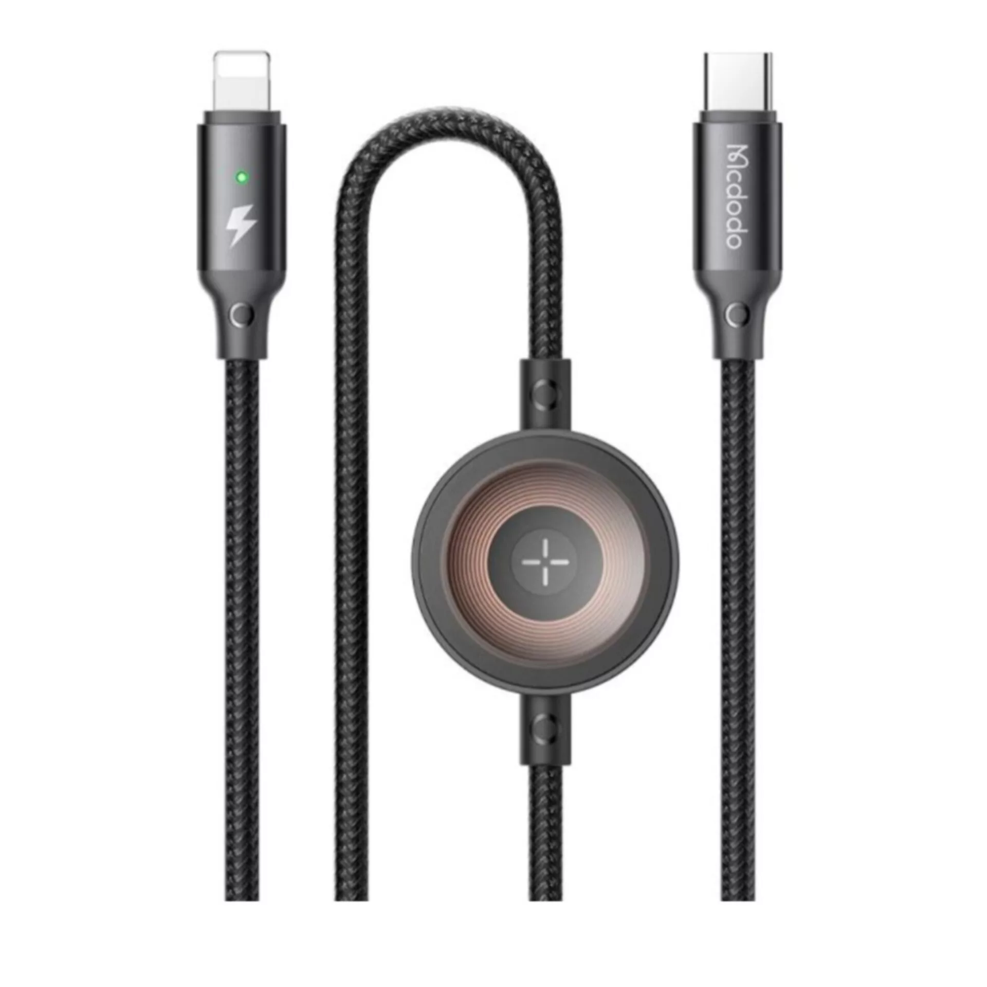 کابل تبدیل USB-C به میکرو اپل واچ /لایتنینگ مک دودو مدل ca-5680 طول 1.5 متر کابل تبدیل USB-C به میکرو اپل واچ /لایتنینگ مک دودو مدل ca-5680 طول 1.5 متر