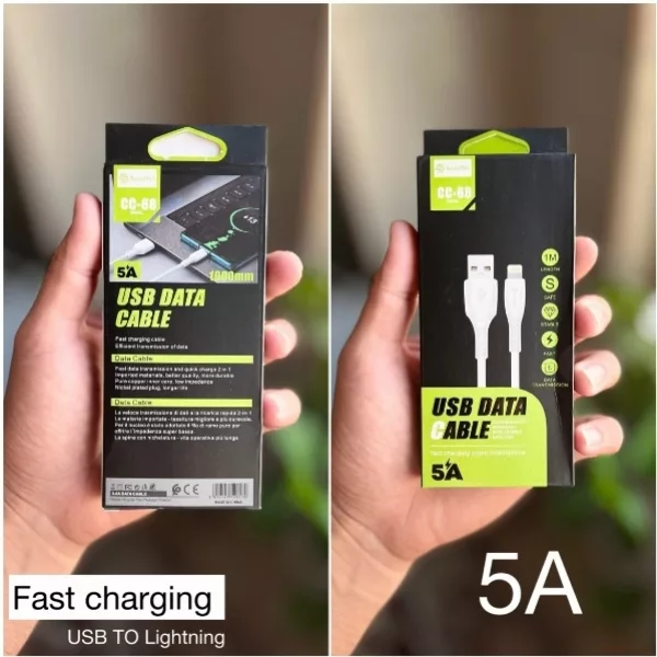 کابل تبدیل USB به لایتنینگ سولفر مدل آیفون XS Max طول یک متر