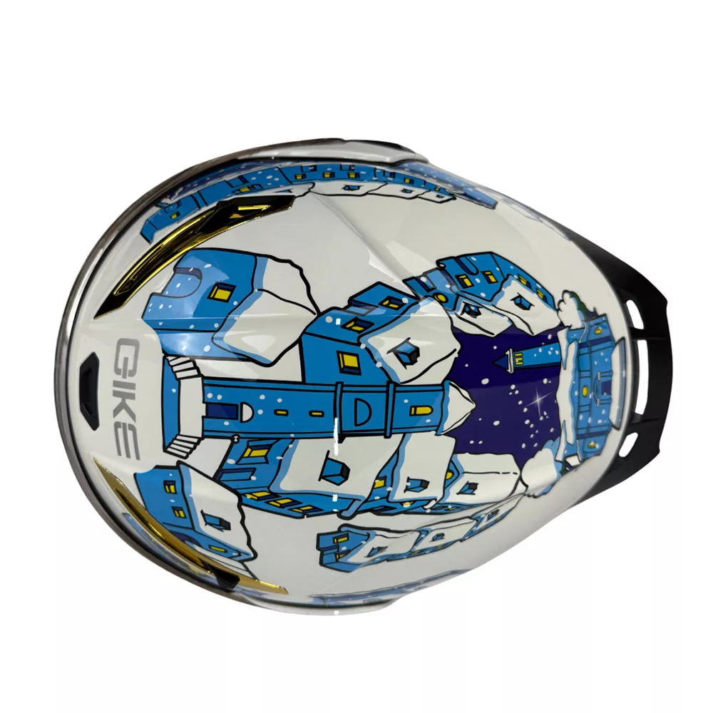 کلاه کاسکت فک متحرک کایک مدل 772 طرح Wh/Snow House