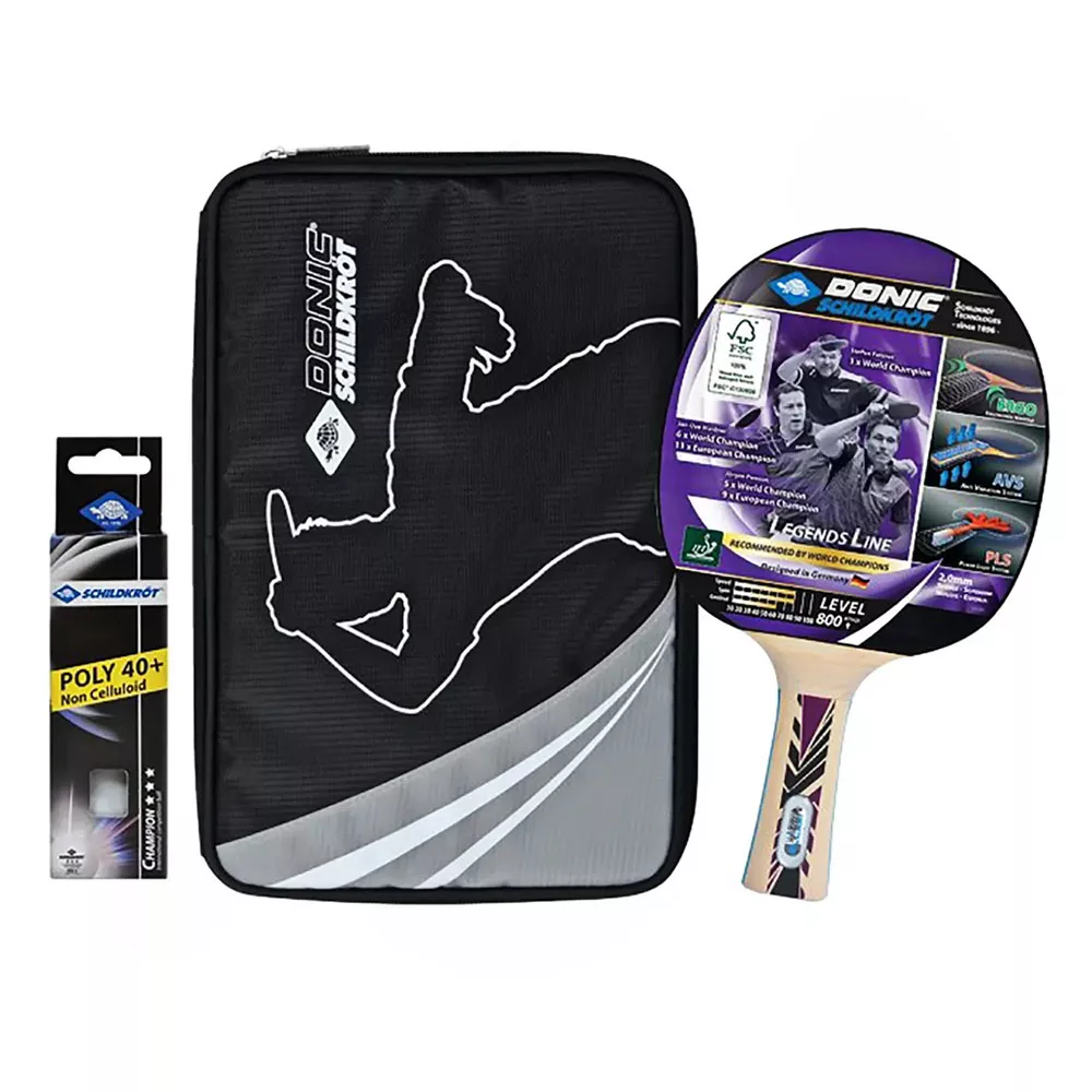 راکت پینگ پنگ شیلدکروت مدل لجند لاین کد 800 به همراه کاور و توپ بسته 3 عددی