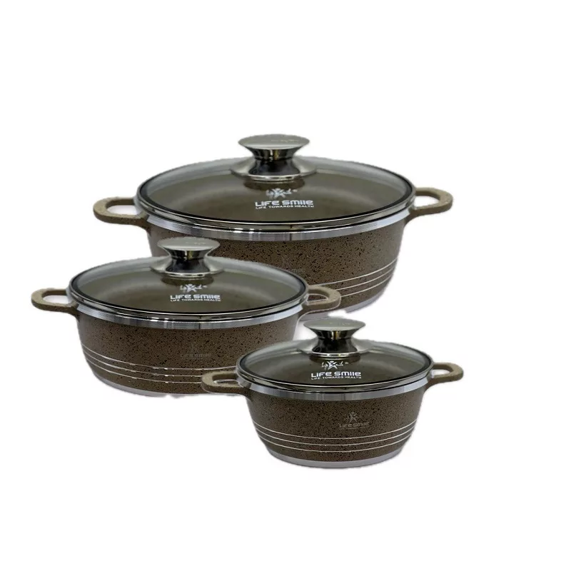 سرویس قابلمه گرانیتی 6 پارچه لایف اسمایل مدل LIFEP17-6