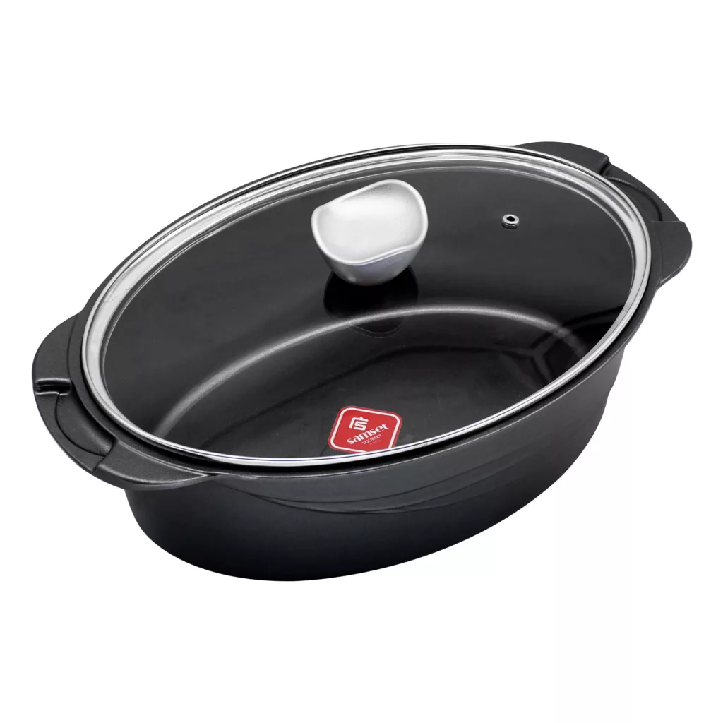 سرویس تابه تفلون 3 پارچه سام ست مدل مرغ و ماهی