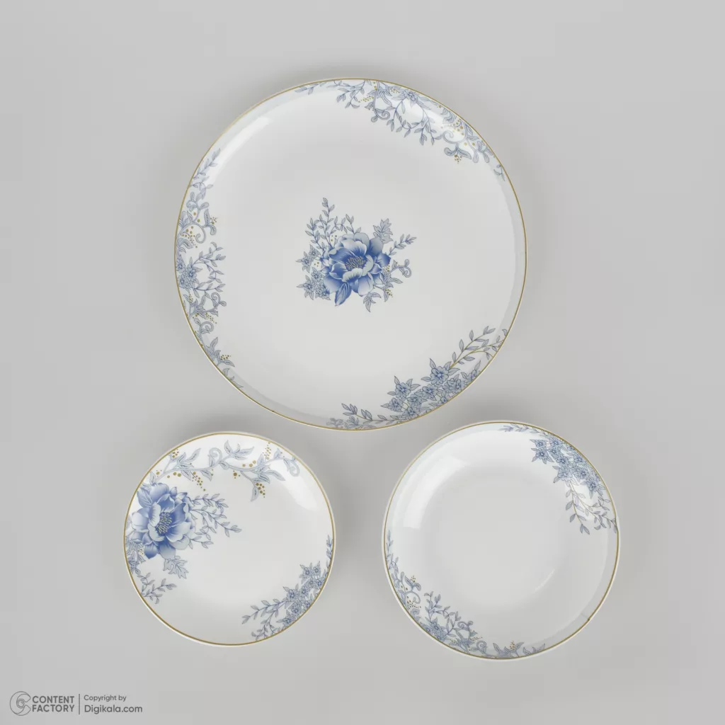 سرویس غذاخوری 26 پارچه 6 نفر گلدن اوپال مدل دیوالی طرح لوتوس