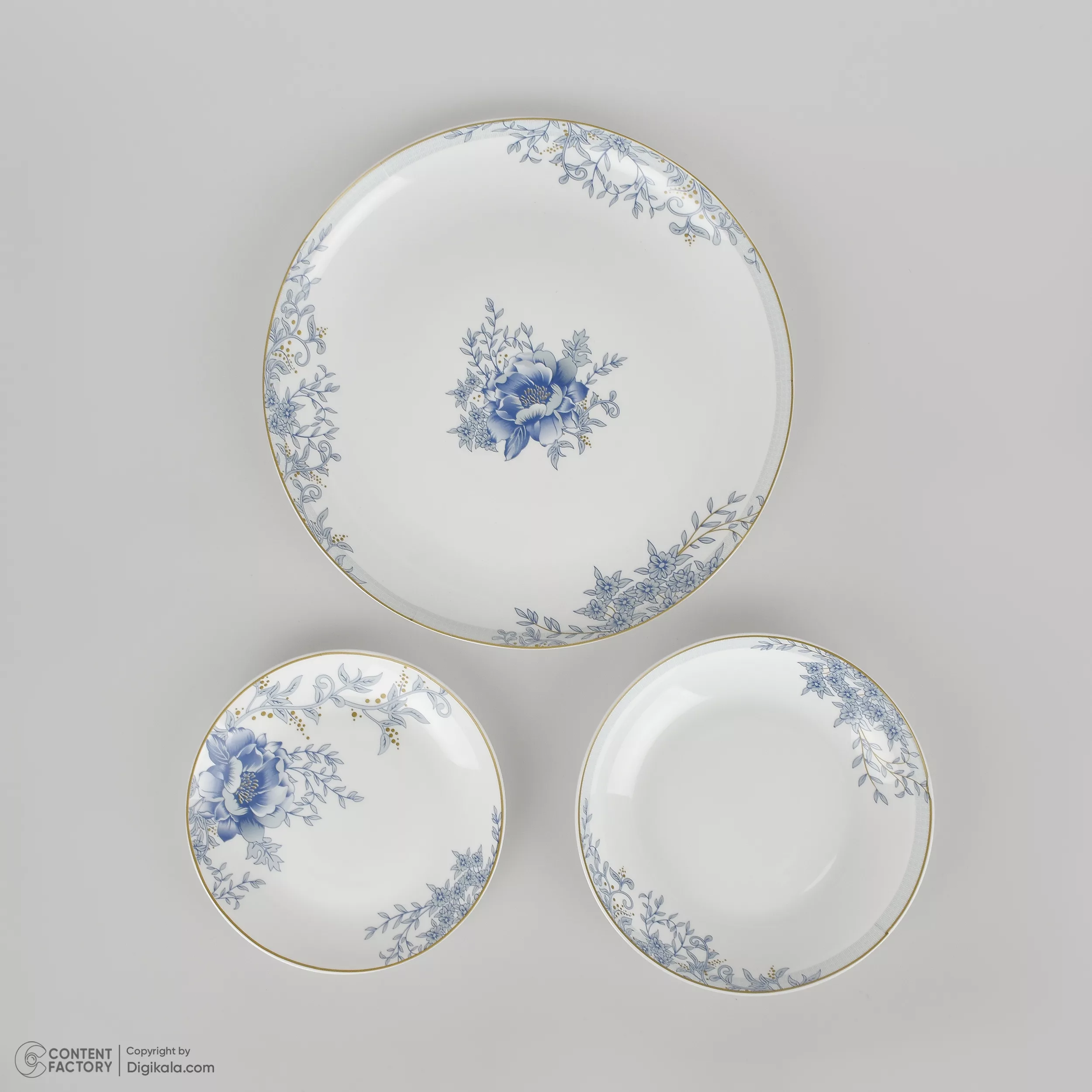 سرویس غذاخوری 26 پارچه 6 نفر گلدن اوپال مدل دیوالی طرح لوتوس