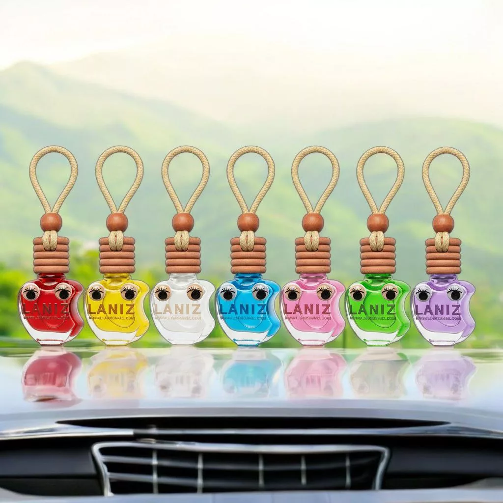 خوشبوکننده خودرو لانیز مدل سیب با رایحه گریپ فروت حجم 12 میلی‌لیتر