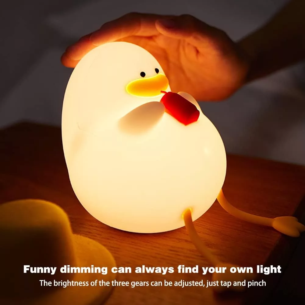 چراغ خواب کودک مدل سیلیکونی لمسی طرح جوجه اردک
