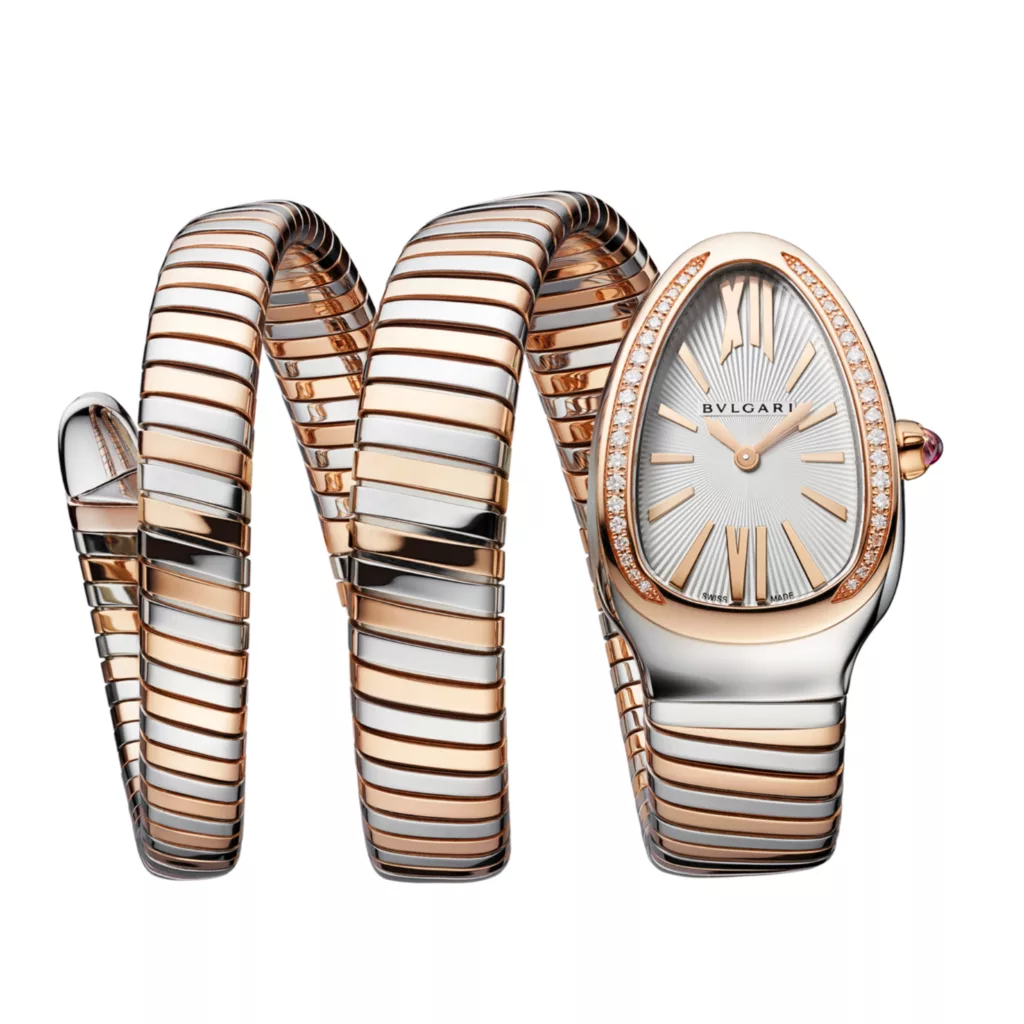 ساعت مچی عقربه ای زنانه بولگاری مدل snake RS دور نگین