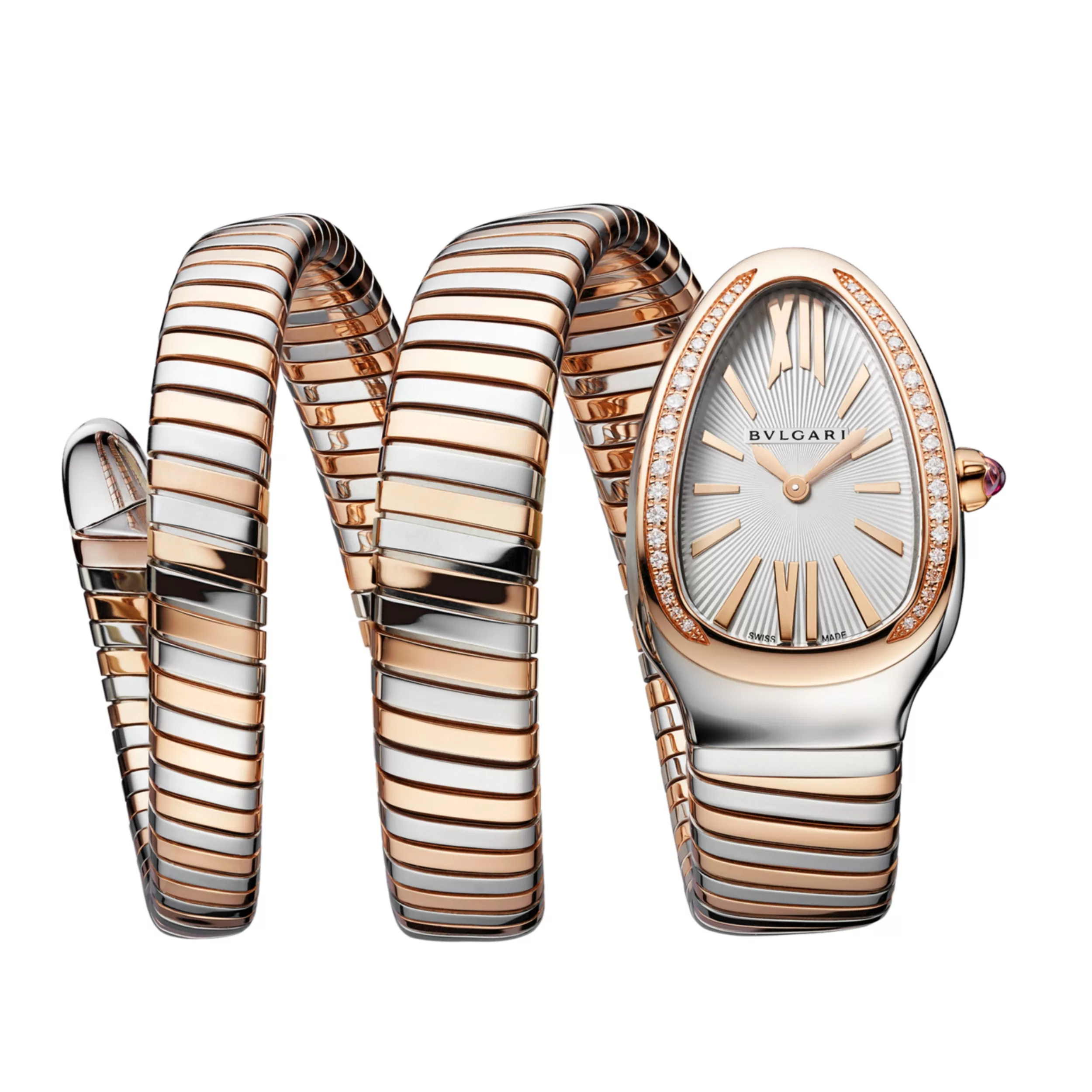 ساعت مچی عقربه ای زنانه بولگاری مدل snake RS دور نگین