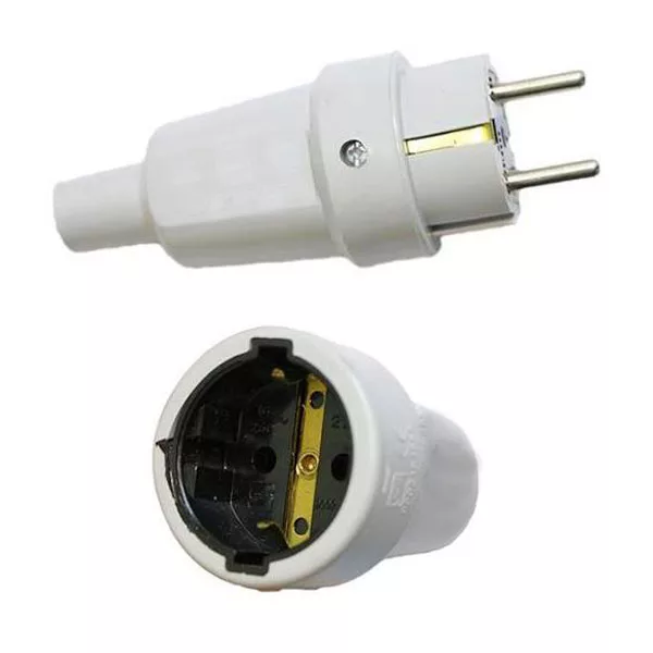 دوشاخه برق بهداد مدل BY2 به همراه مادگی