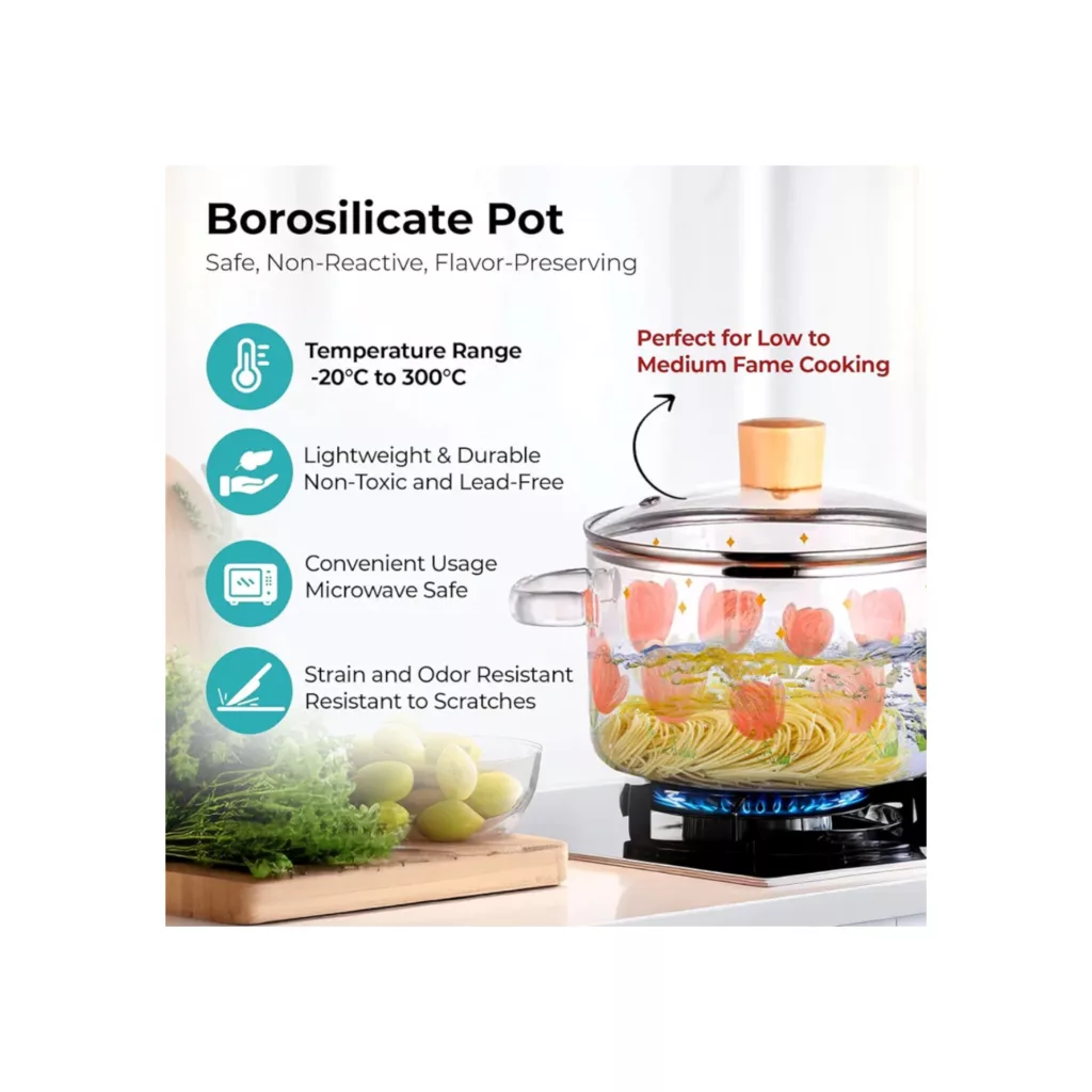 سرویس قابلمه 6 پارچه مدل شیشه ای