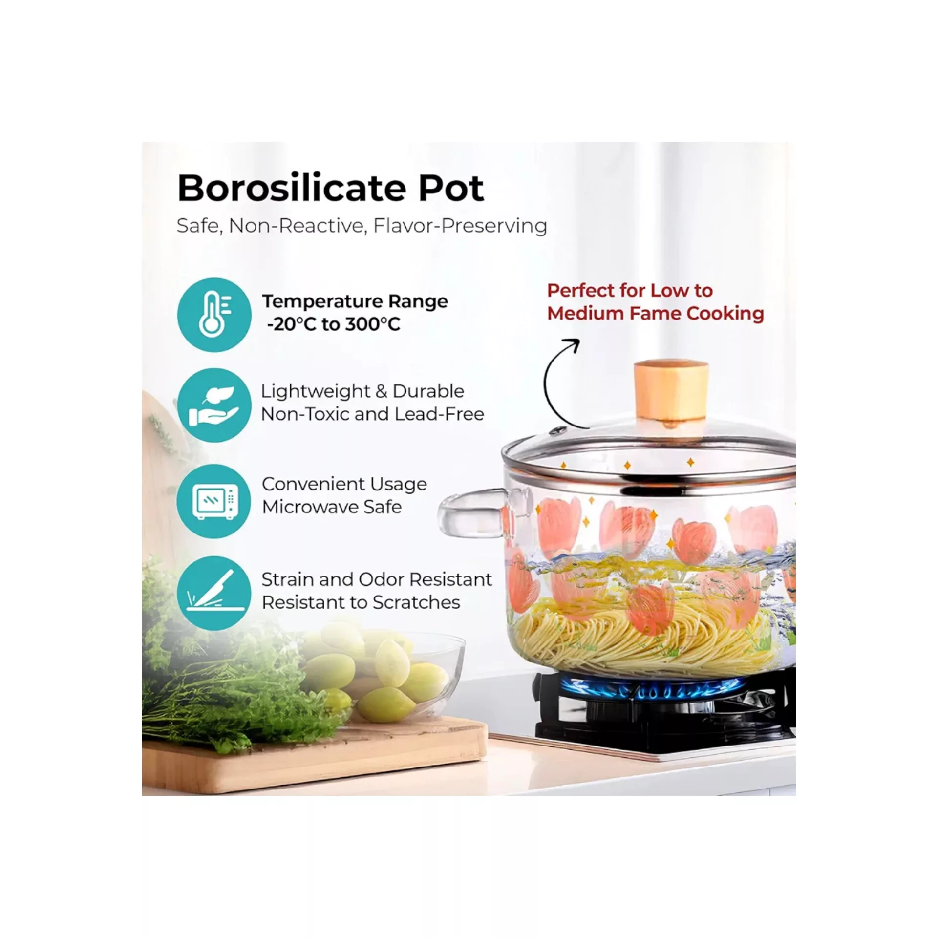 سرویس قابلمه 6 پارچه مدل شیشه ای