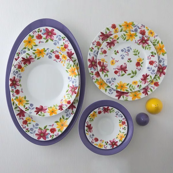 سرویس غذاخوری 35 پارچه 6 نفر چینی زرین ایران مدل شهرزاد ملیکا درجه عالی