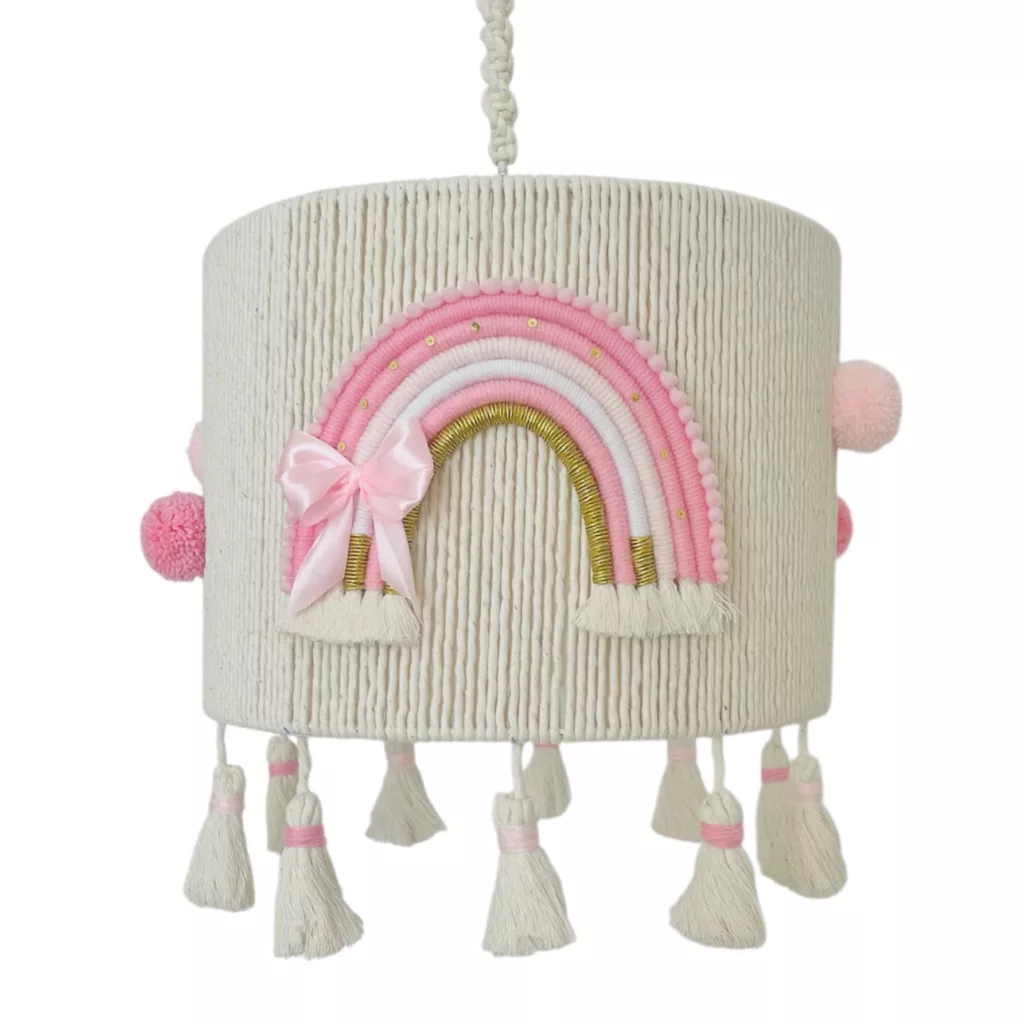 لوستر کودک مدل مکرومه طرح پاپیون