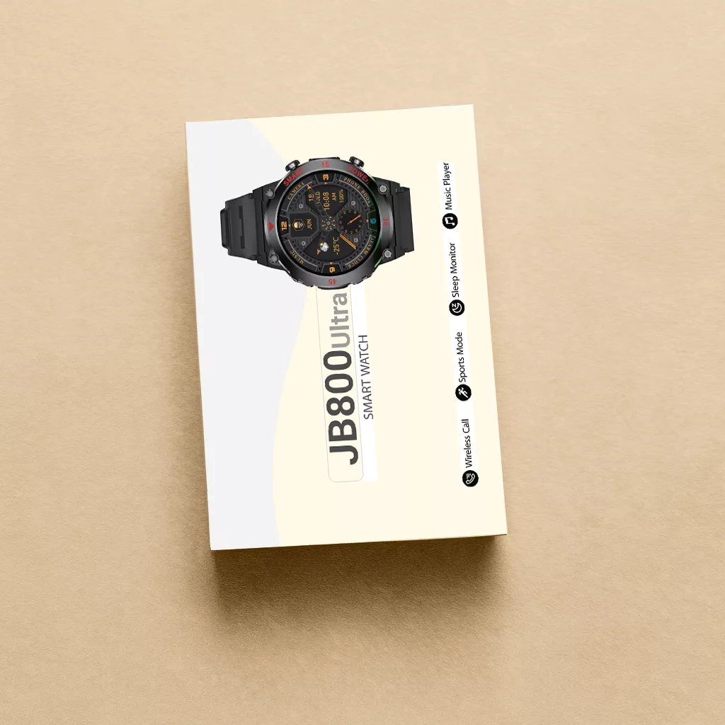 ساعت هوشمند 48 میلی متری مدل JB800 ULTRA با بند سیلیکونی