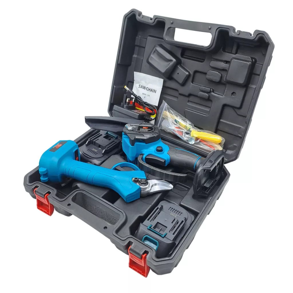 اره زنجیری شارژی و قیچی شارژی باس مدل LIFE_STYLE