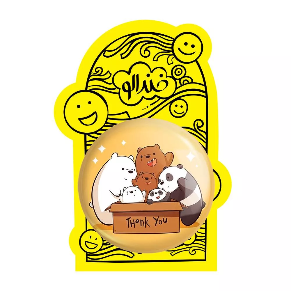 آینه جیبی خندالو مدل سه خرس کله پوک کد 10605