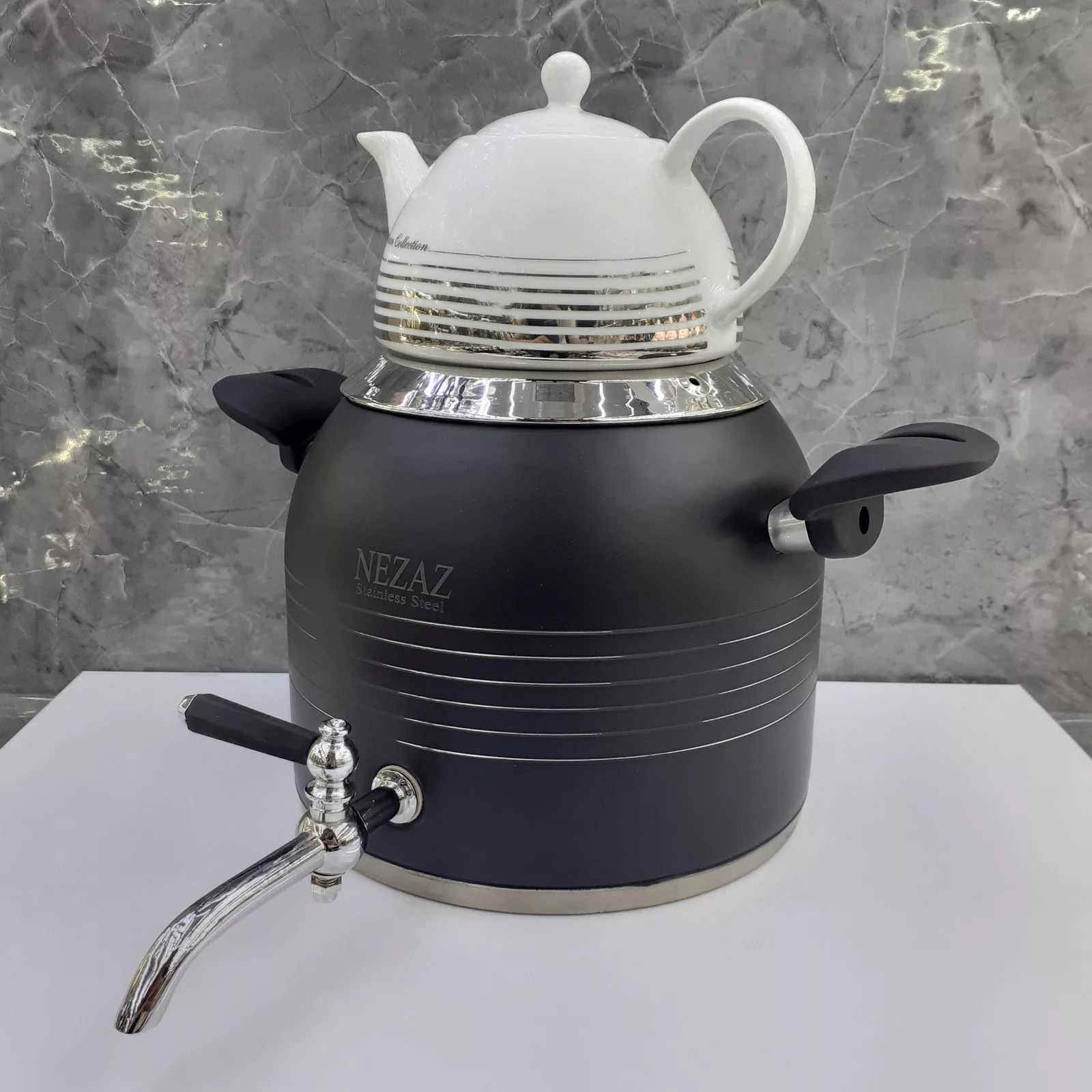 ست کتری و قوری نزاز مدل قالب ترک