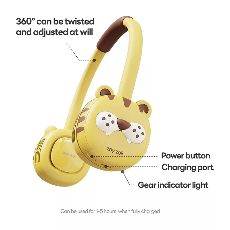 پنکه گردنی زوی زویی مدل Tiger کد F18 ظرفیت 1800 میلی آمپر ساعت