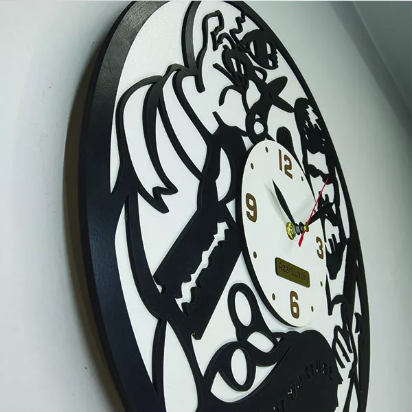 ساعت دیواری آذرلاکچری طرح آرایشگاه کد011