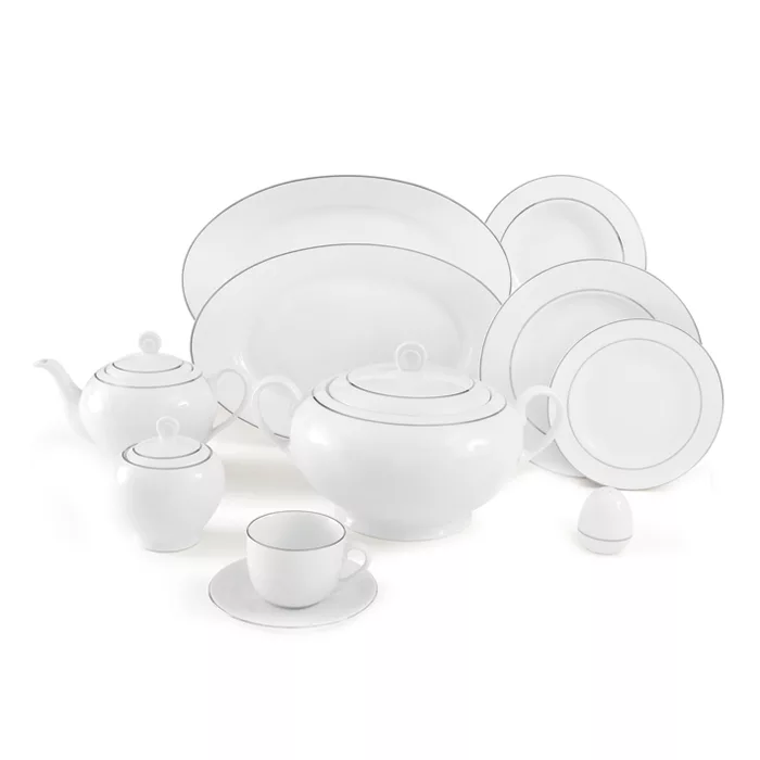 سرویس غذاخوری 102پارچه چینی زرین ایران سری کواترو مدل سمن درجه عالی