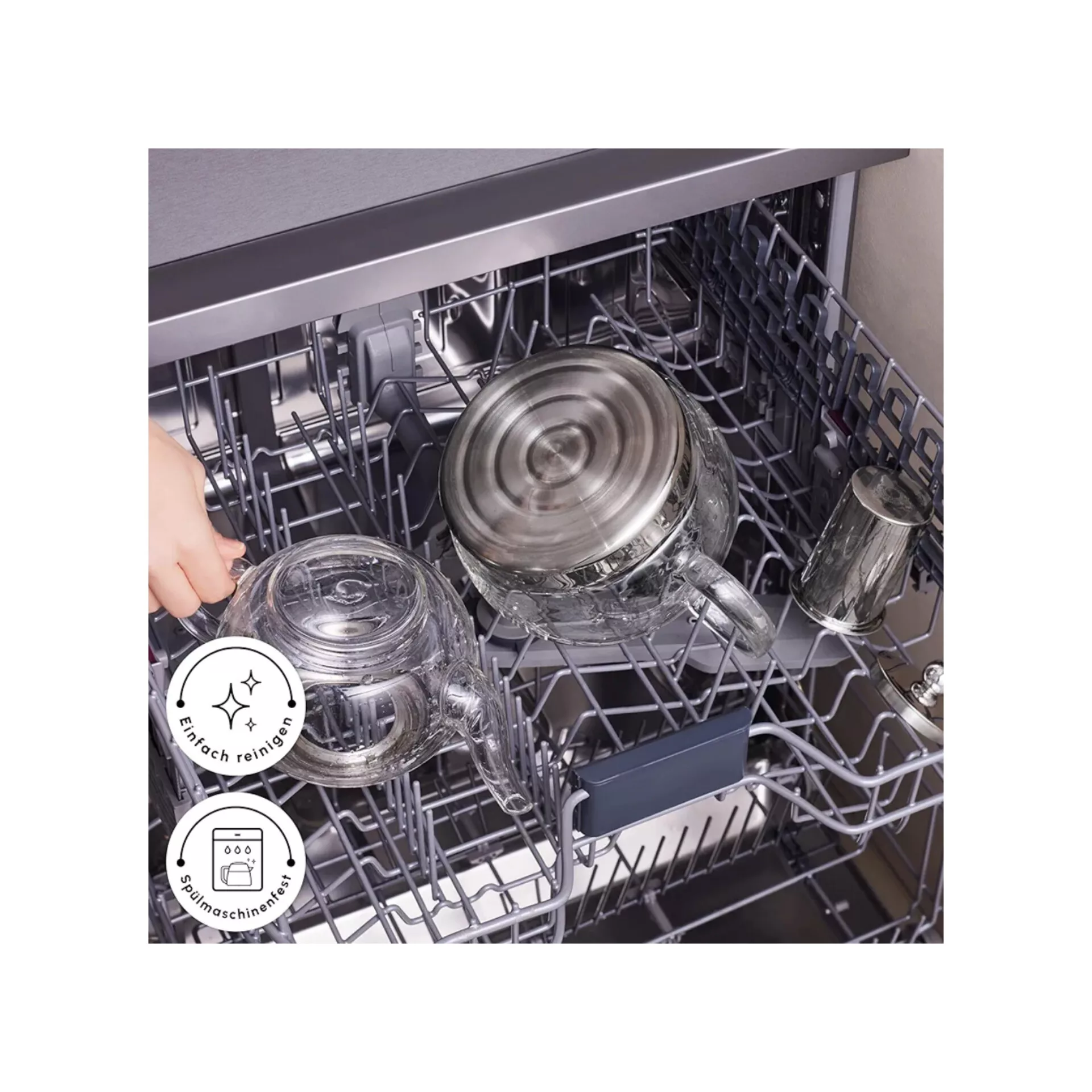 ست کتری و قوری مدل شیشه ای کد ۹ گنجایش کتری 1.5 لیتر و گنجایش قوری 0.50 لیتر