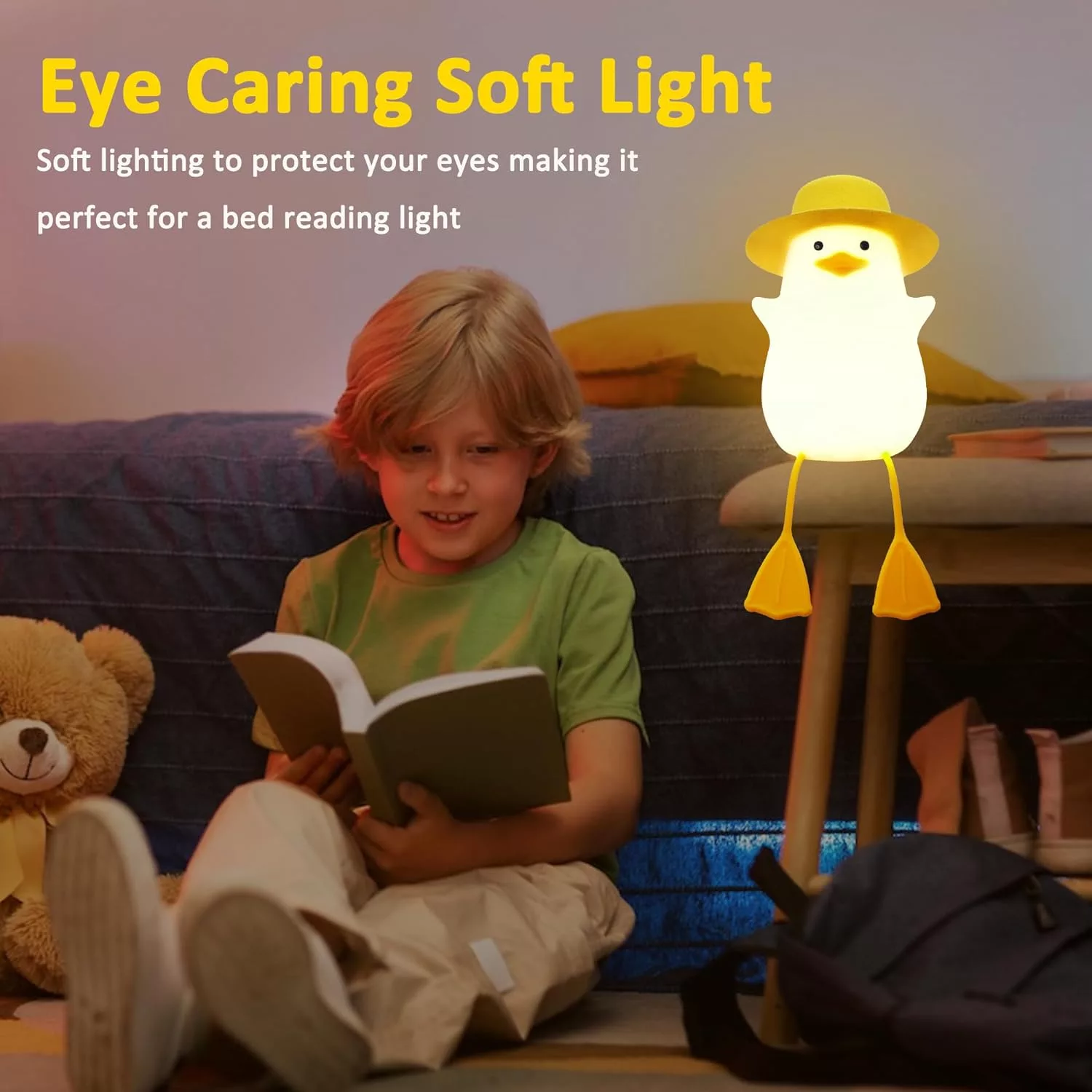 چراغ خواب کودک و نوزاد مدل ضربه ای طرح اردک