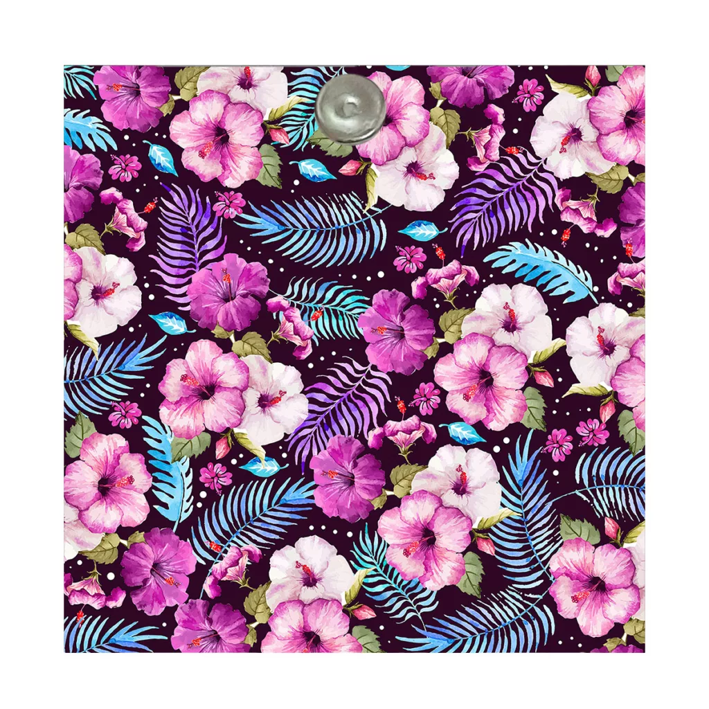 آینه جیبی طرح فانتزی گل و برگ مدل A024