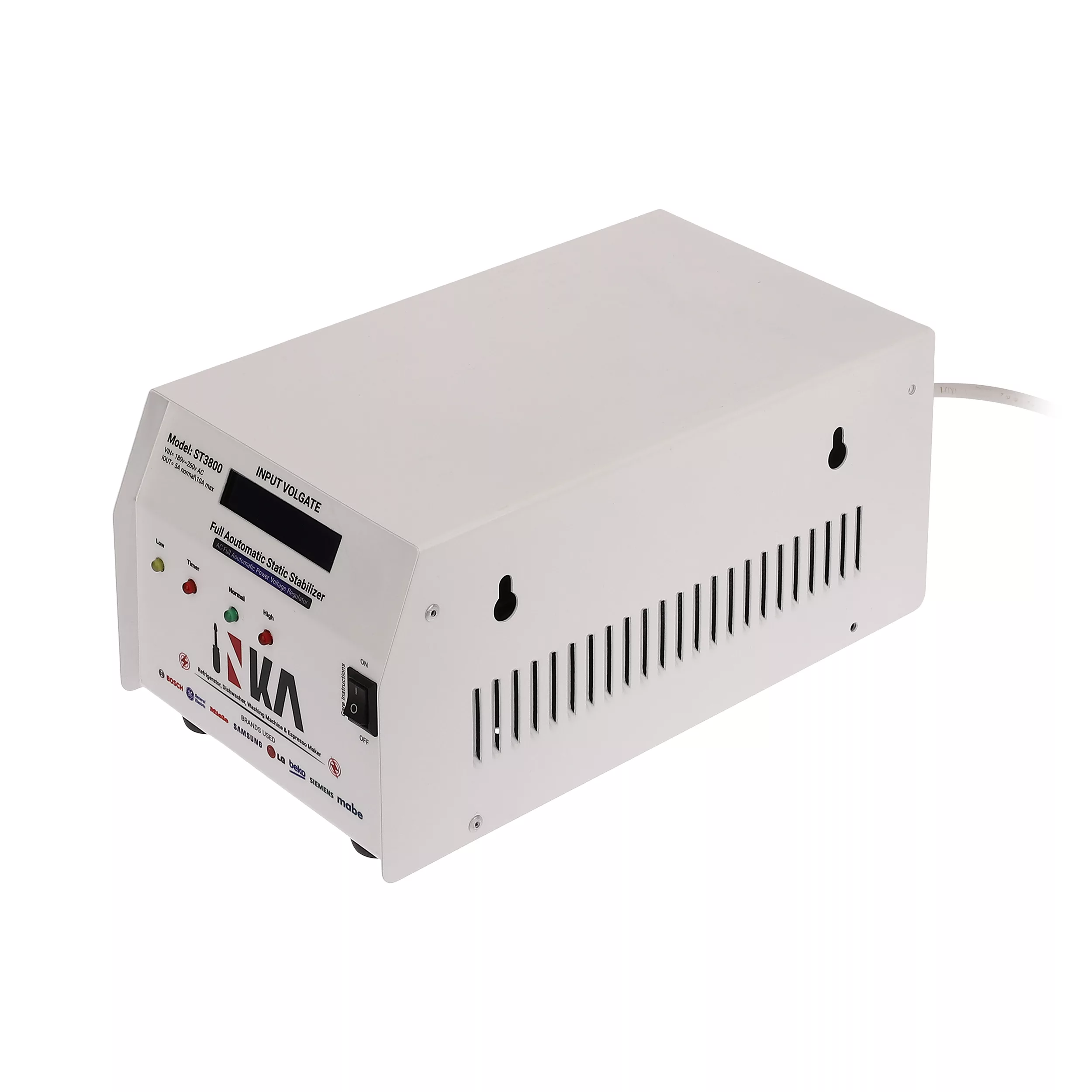 استابلایزر اینکا مدل ST3800 ظرفیت 260 ولت آمپر استابلایزر اینکا مدل ST3800 ظرفیت 260 ولت آمپر