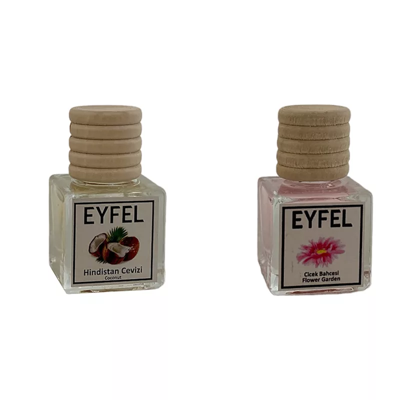 خوشبوکننده خودرو مدل نارگیل و گل باغچه حجم 10 میلی لیتر مجموعه 2 عددی