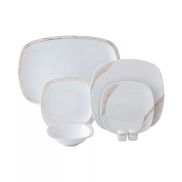 سرویس غذاخوری 98 پارچه 12 نفر چینی زرین ایران مدل کواترو آرتین درجه عالی