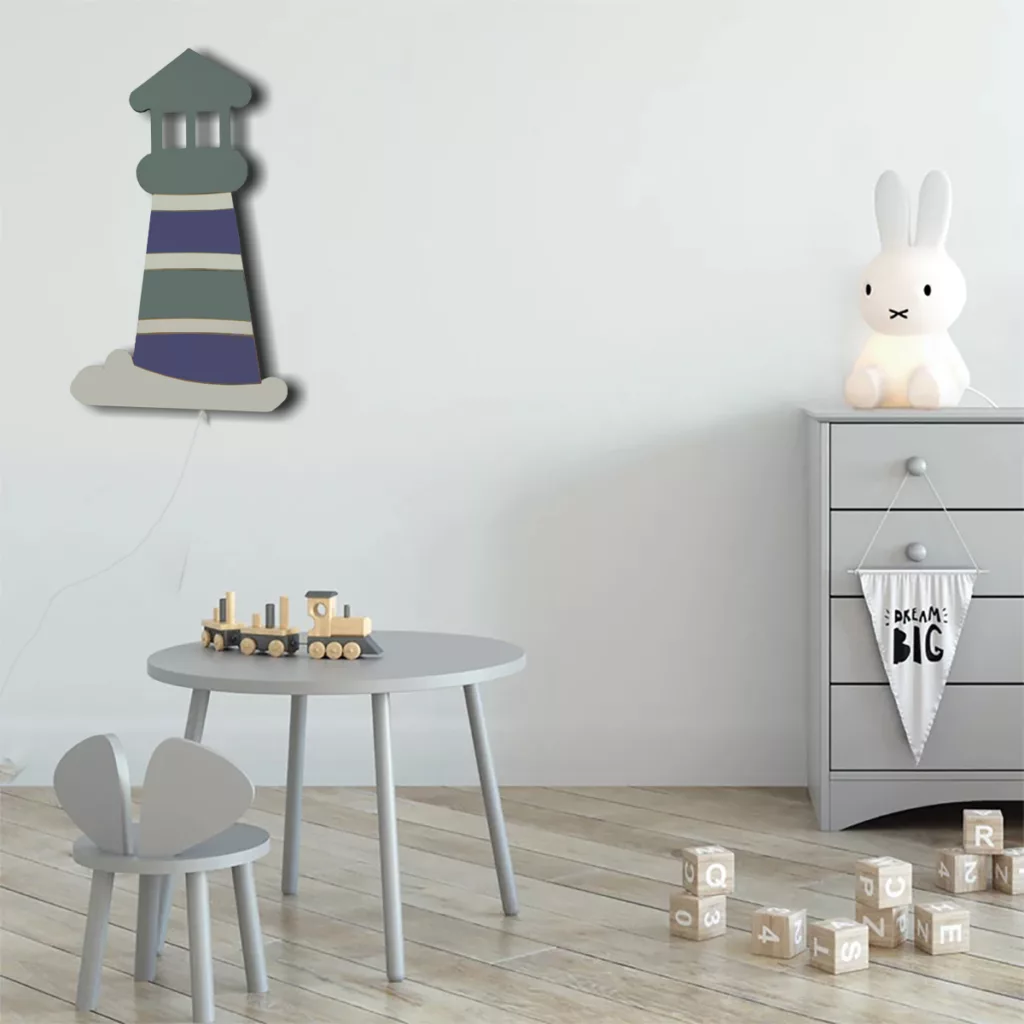 چراغ خواب اتاق کودک مدل فانوس دریایی