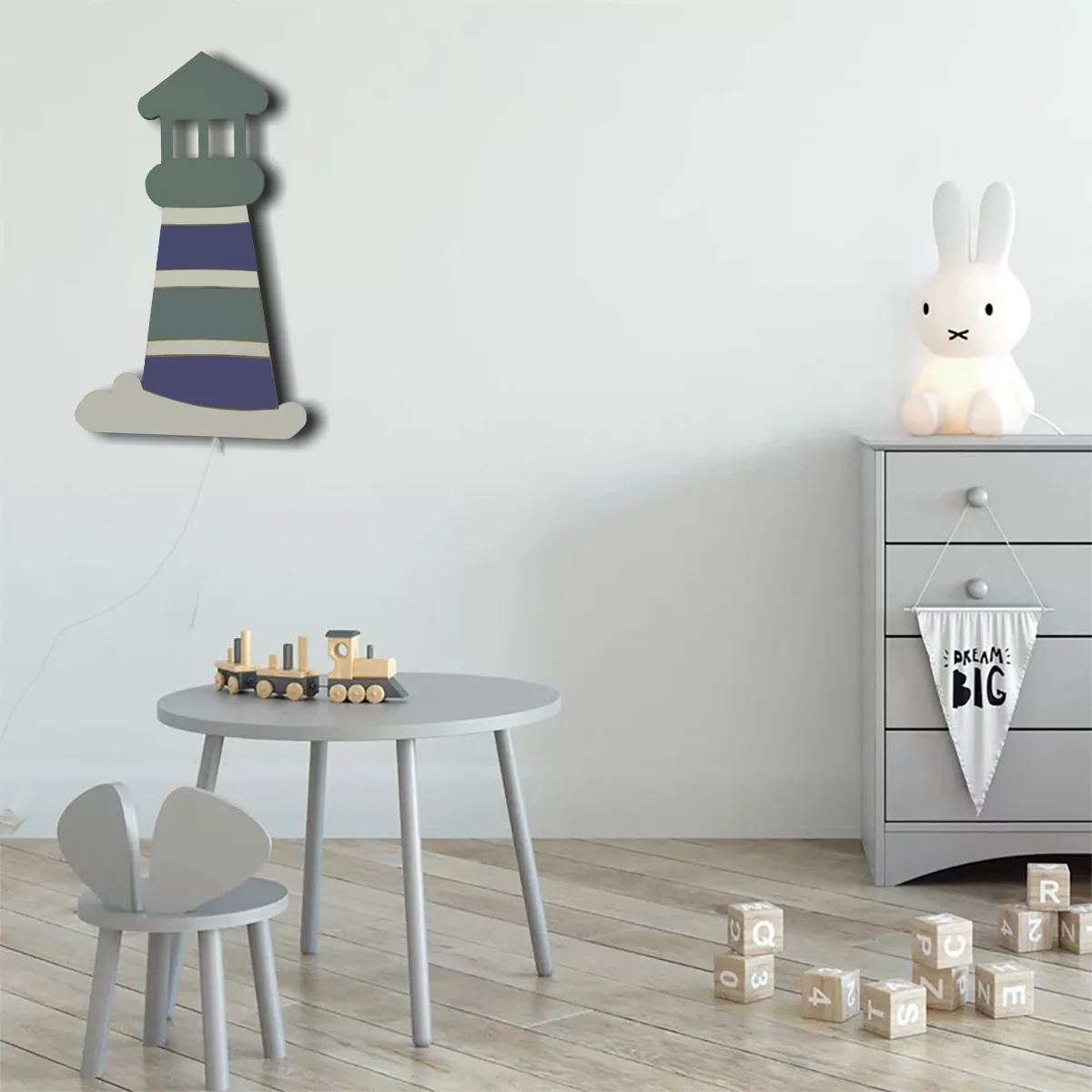 چراغ خواب اتاق کودک مدل فانوس دریایی