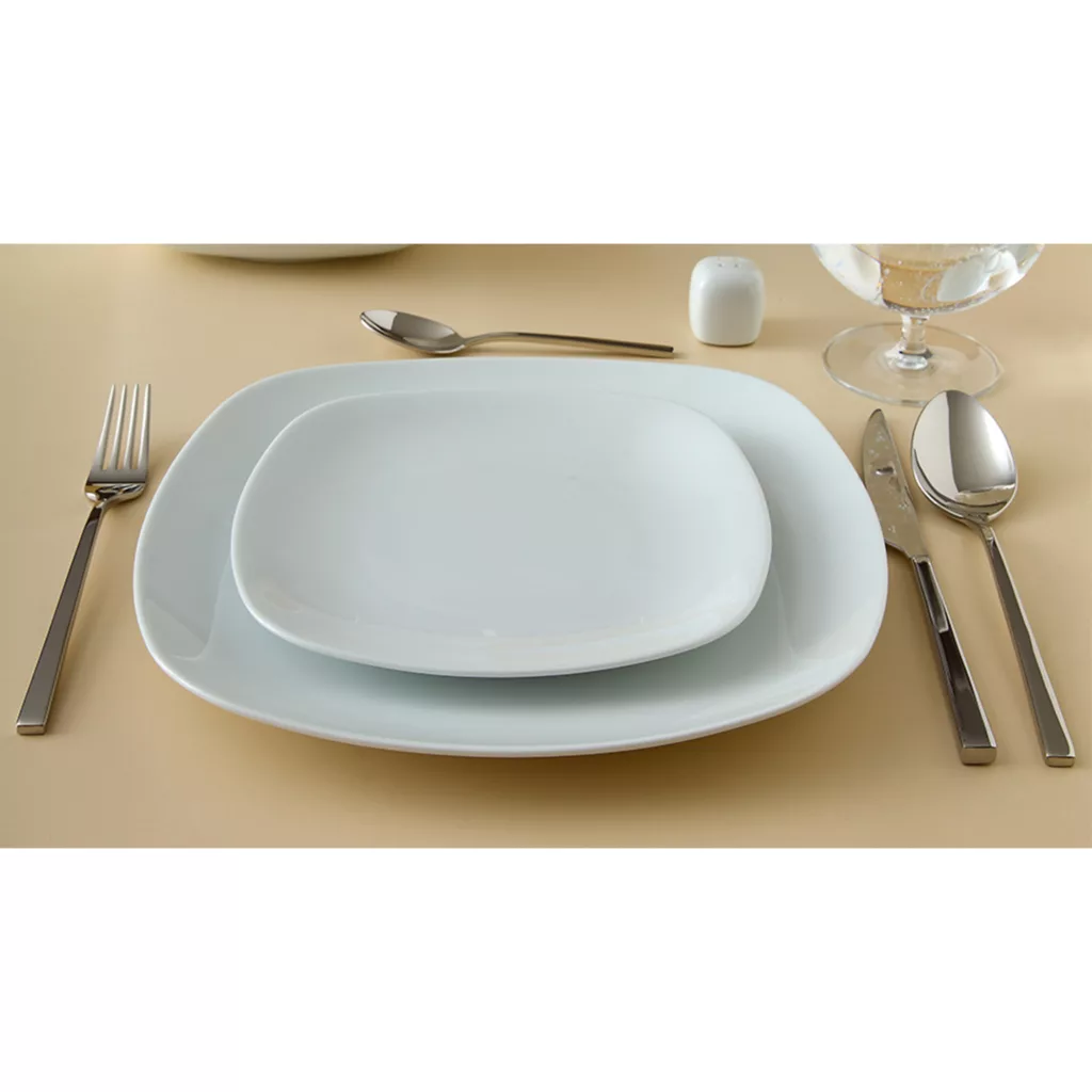 سرویس 27 پارچه چینی زرین ایران مدل کواترو سفید درجه عالی