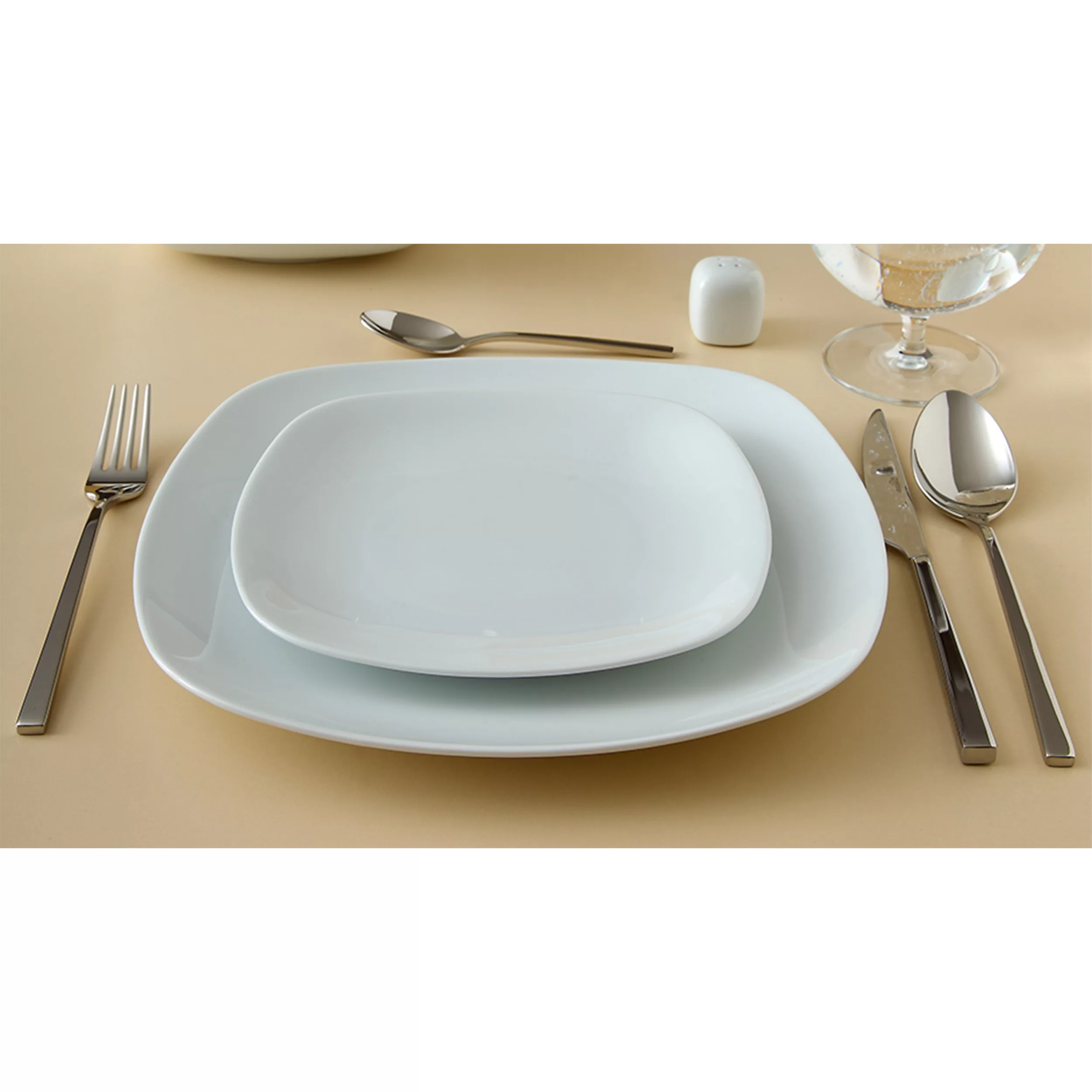 سرویس 27 پارچه چینی زرین ایران مدل کواترو سفید درجه عالی