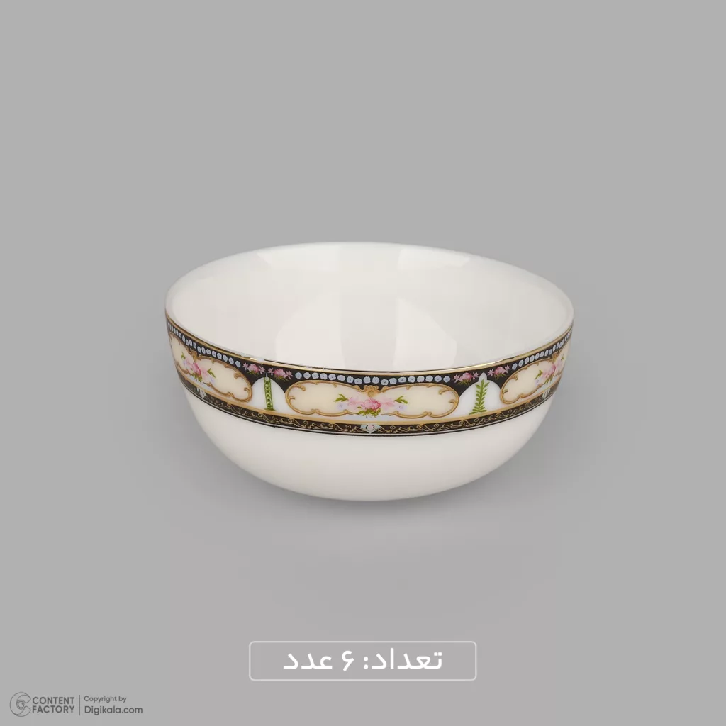 سرویس غذاخوری 26 پارچه 6 نفر گلدن اوپال مدل  قالب بن طرح سلطنتی
