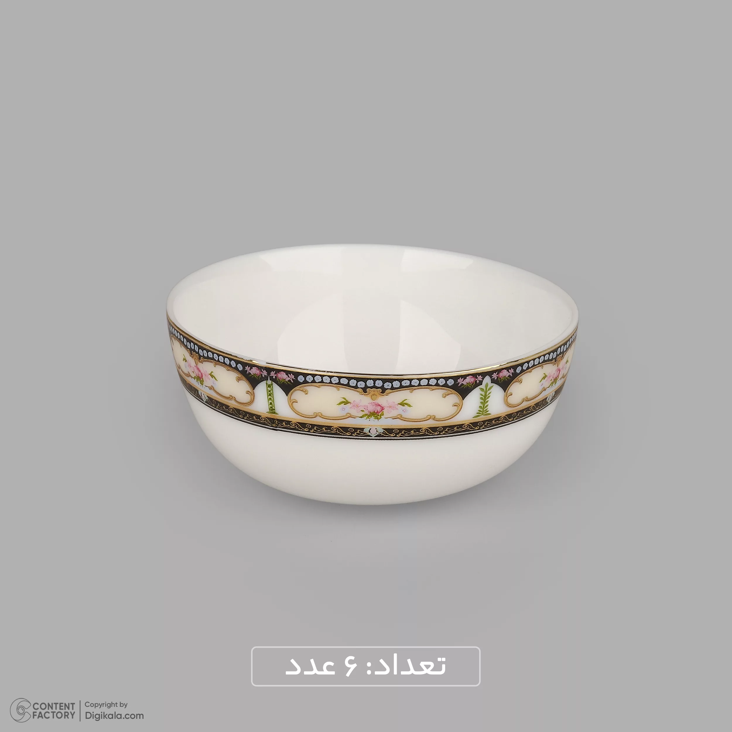 سرویس غذاخوری 26 پارچه 6 نفر گلدن اوپال مدل  قالب بن طرح سلطنتی