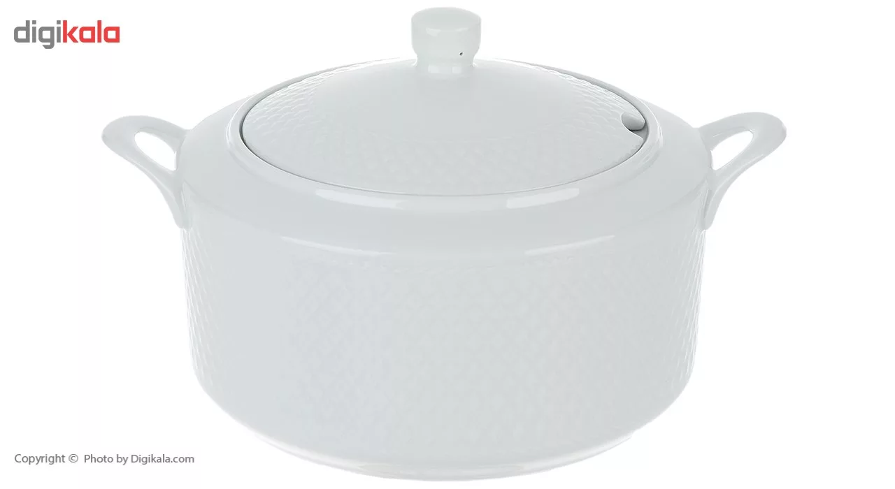 سرویس غذاخوری 102 پارچه 12 نفره چینی زرین ایران مدل رادیانس سفید درجه عالی