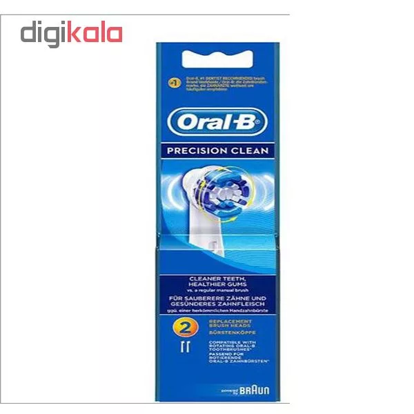 سری یدک مسواک برقی اورال بی مدل Precision Clean-BRAUN بسته 2 عددی