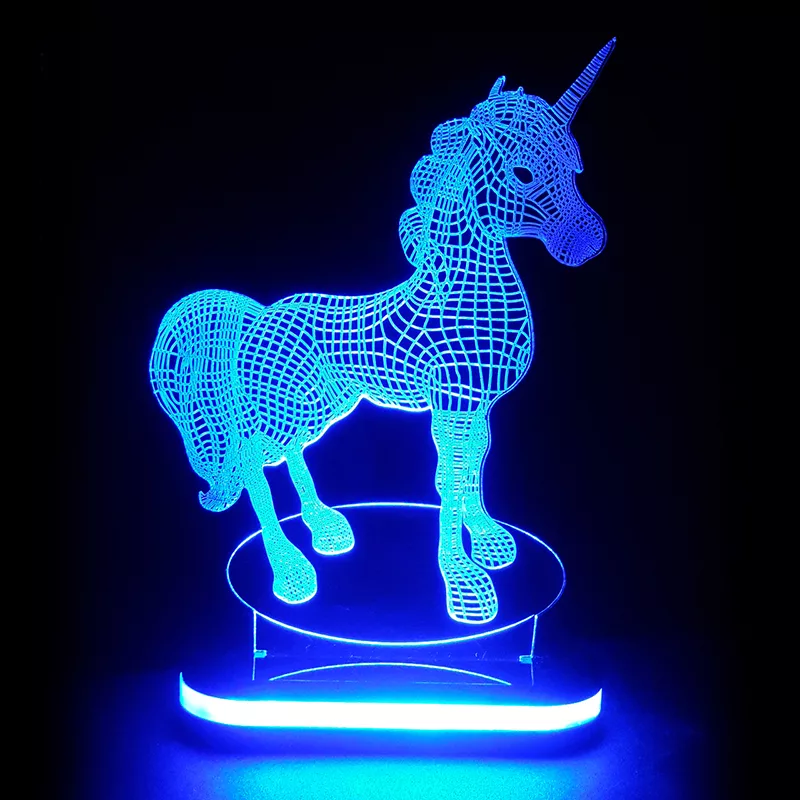 چراغ خواب کودک طرح اسب تک شاخ کد 1095