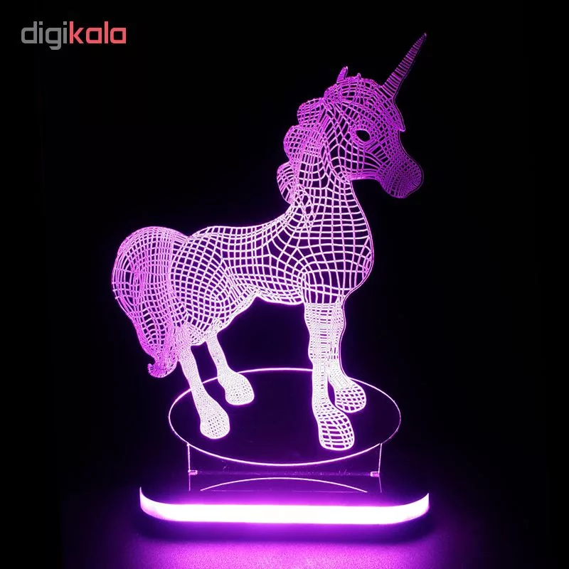 چراغ خواب کودک طرح اسب تک شاخ کد 1095