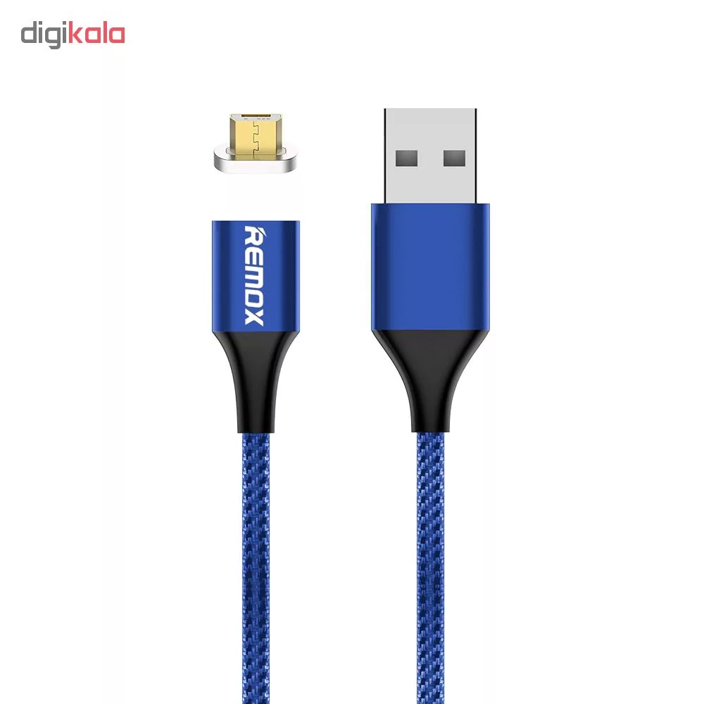 کابل تبدیل مغناطیسی USB به microUSB ریمکس مدل RC-200 طول 1 متر