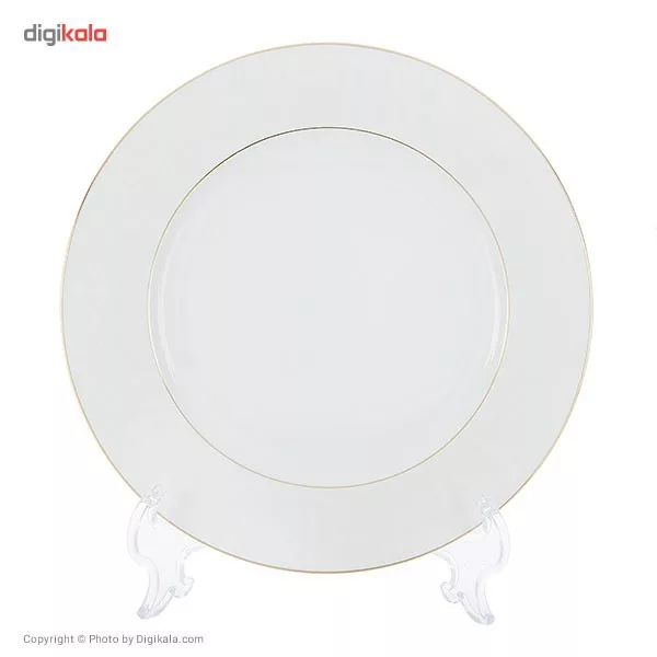 سرویس غذاخوری 28 پارچه 6 نفر چینی زرین ایران مدل ایتالیا اف سپید صدف درجه عالی